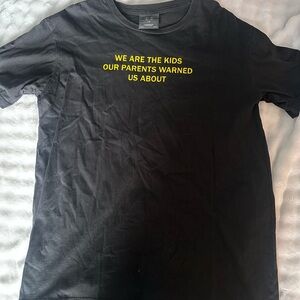 Whatever Forever Black Tee with Colorful Text